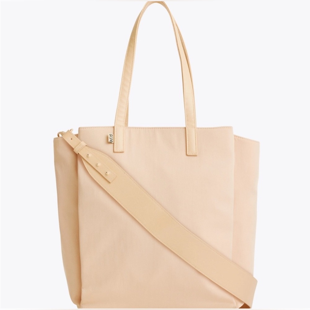 Beis Commuter Tote - Beige - Structured Shape and Detachable Strap - NWOT